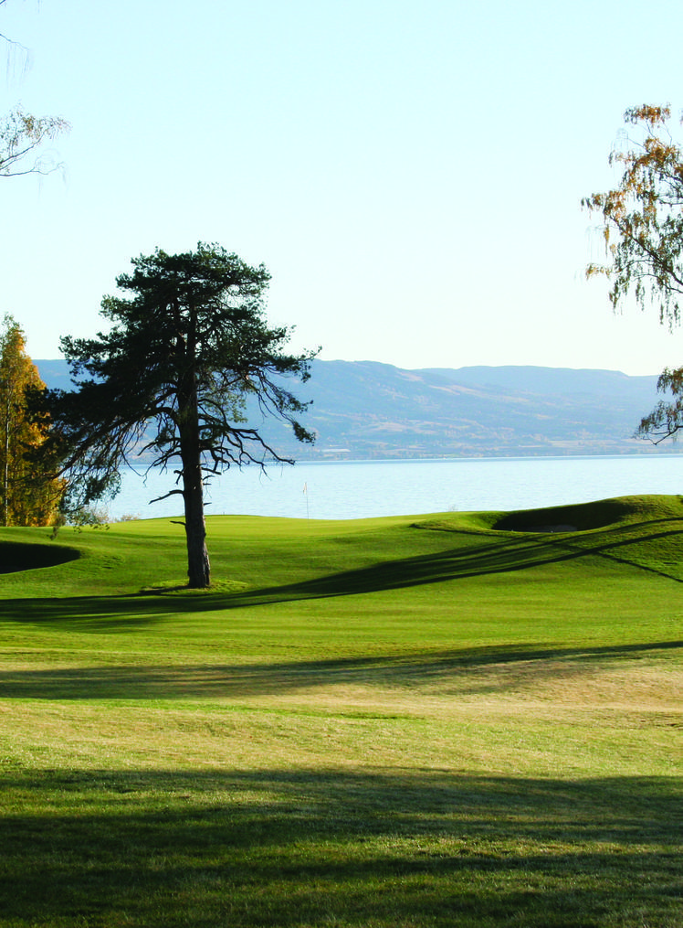 Atlungstad golfbane tre utsikt ved vannet